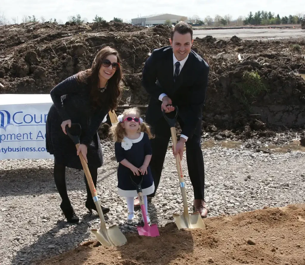 Former President Jason Cordova and family break ground on new facility for Finger Food Products, LLC.